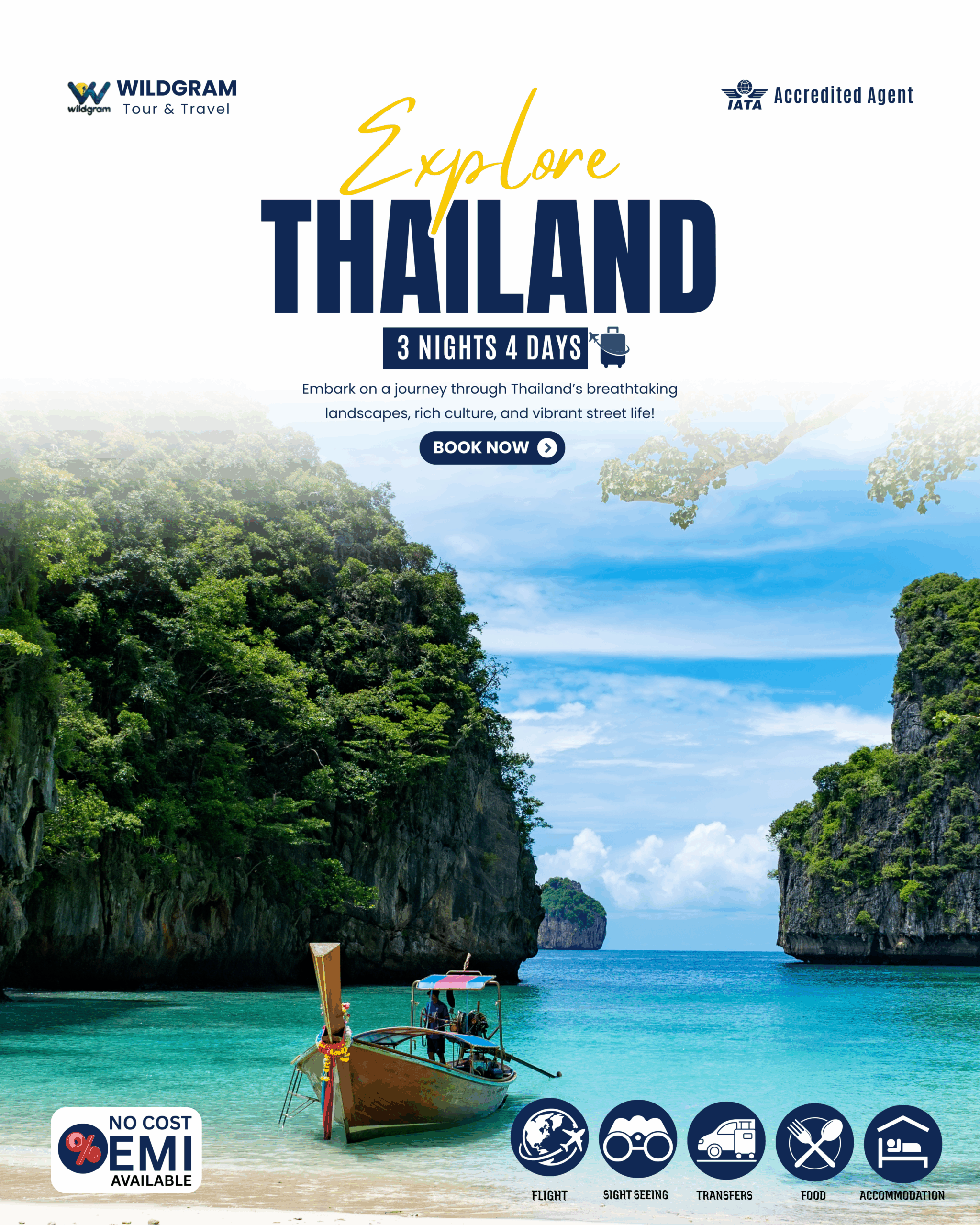 colorful modern travel agency instagram post